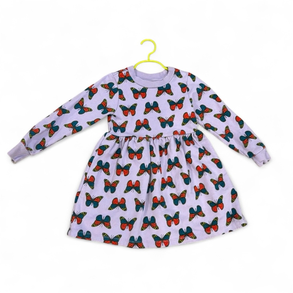 Hanna Andersson Long Sleeve Thick Butterfly
Sweatshirt Dress Sz 6-7 100% cotton